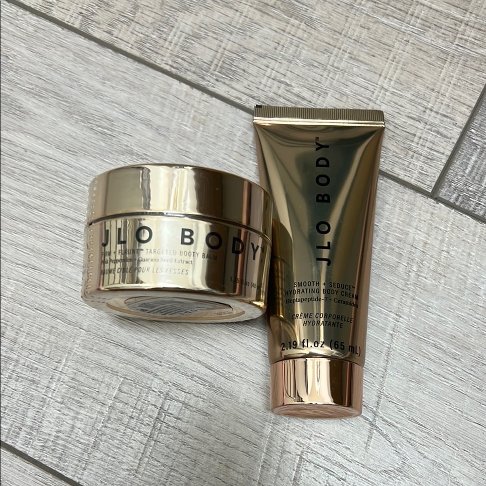 NEW JLO Body Smooth+Seduce Hydrating Cream 2.19FLOZ & Firm+flaunt Booty Balm Set